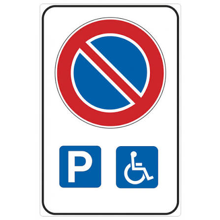 Cartello sosta riservata disabili