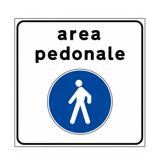 Cartello area pedonale